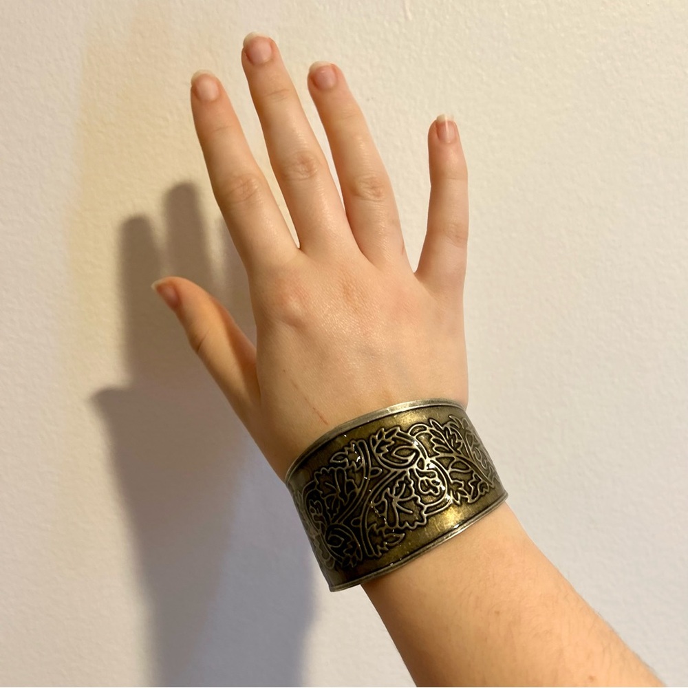 Whimsigoth bronze cuff bracelet